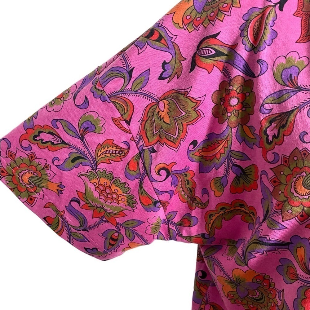 Unbranded Pink Paisley Short Sleeve Top - Picture 4 of 9